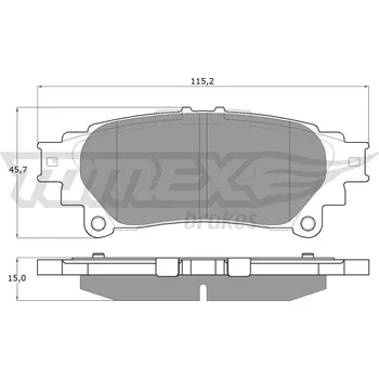 Brzdová destička Sada brzdových destiček, kotoučová brzda TOMEX Brakes TX 18-40