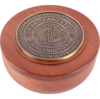 Captain Fawcett Scapicchio Shaving Soap Fig, Olive, Bay Rum Mýdlo na holení v dřevěné misce 110 g