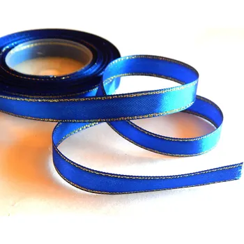 Stuha Stuha saténová s lurexem, WSO3108, šíře 12 mm / 1 metr