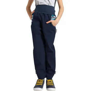 Chlapecké kalhoty Unuo (ušito v ČR) Dětské softshellové kalhoty Unuo Basic s fleecem vel. 98/104-128/134 tučňáci