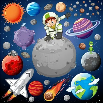 Jedlá dekorace na dort Caketools Jedlý papír "vesmír mix 4" - A4