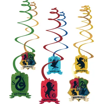 Party dekorace Amscan Závěsné spirály Harry Potter Bradavické koleje 6 ks