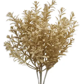 umělá květina Keřík pvc 33cm béžová