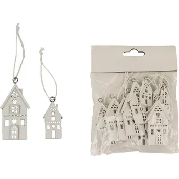 Vánoční dekorace Dekorační domeček, 12 ks D4523