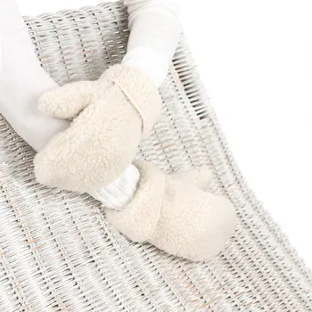 Rukavice BabičkaOvečková.cz Dětské palčáky (rukavice) z ovčí vlny merino přírodní, Velikost M