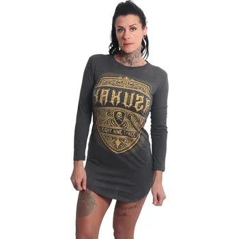 Dámské tričko Yakuza Ink. - dámské triko s dlouhým rukávem PLAIN 22113 anthrazit meliert Barva: antracit, Vel: XL