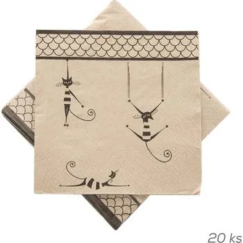 Držák kuchyňských utěrek Papírový ubrousek - KOČKY, 20 ks O0073