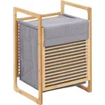 HOMCOM Koš na prádlo s omyvatelnou taškou, bambus / polyester, 40 x 35 x 60,5 cm 850-151