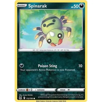 Sběratelská karetní hra Pokémon karta Spinarak 112/196 - Lost Origin