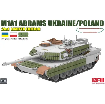 Plastikový model Ryefield model 1/35 M1A1 ABRAMS Ukraine/Poland