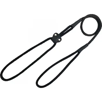 Vodítko pro psa BAFPET Lanové předváděcí vodítko s kůží Barva: Černá, Rozměr: 6mm x 100cm 15219K