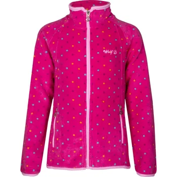 Oblečení a móda Dívčí flísová mikina - Wolf B2342, růžová Barva: Růžová, Velikost: 158