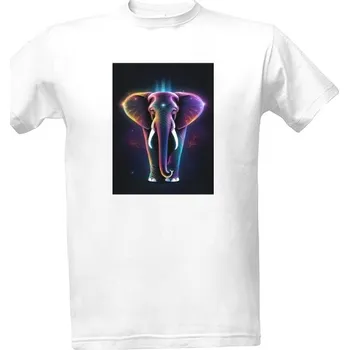 Tričko s potiskem Duhový slon pánské