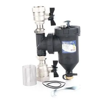 Ochranný vodní filtr DIRTOUT XL Magnetický filtr s ventily 1 1/4" - 1 1/4"