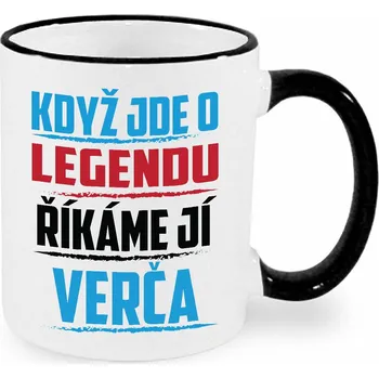 Hrnek - Když jde o legendu, říkáme jí Verča Barva: Černá