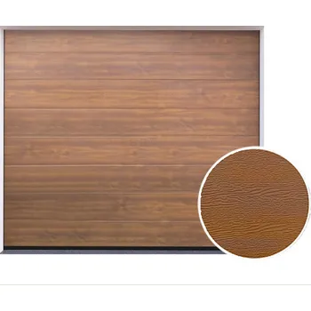 Garážová vrata DoorHan Garážová vrata se zástrčí | Woodgrain Zlatý dub, středová drážka Šířka stavebního otvoru (mm): 3000, Výška stavebního otvoru (mm): 2280