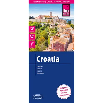 Reise Know-How Verlag mapa Croatia (Chorvatsko) 1:300 t.-1:700 t. voděodolná