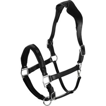 ACAVALLO Ohlávka kožená Acavallo, černá FULL