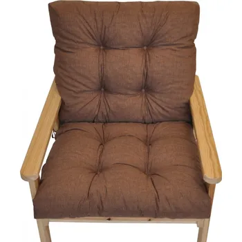 Podsedák Axin Trading s.r.o. Polstr na křeslo Nordic - látka hnědý melír