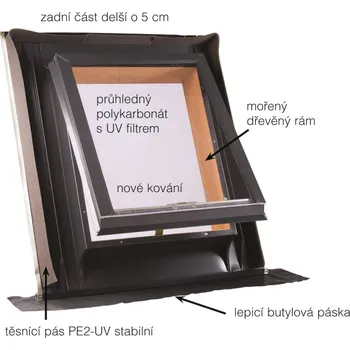 Vikýř HPI univ 500x600 Al červený