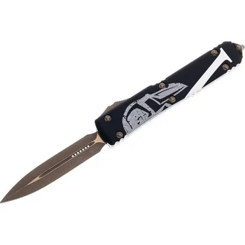 Pracovní nůž Microtech Ultratech Apokalyptic, vystřelovací nůž s klipem, bronzová čepel, gravírování 122-13MLS