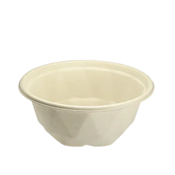 Jednorázové nádobí EcoPack Miska EKO z cukrové třtiny 750 ml kulatá bílá/béžová bal/50 ks