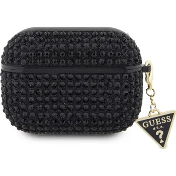 Pouzdro na mobilní telefon Guess Rhinestones pouzdro s kamínky pro Airpods pro 2. generace Barva: Černá
