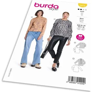 Volný čas Střih Burda 5878 - Halenka, rolák