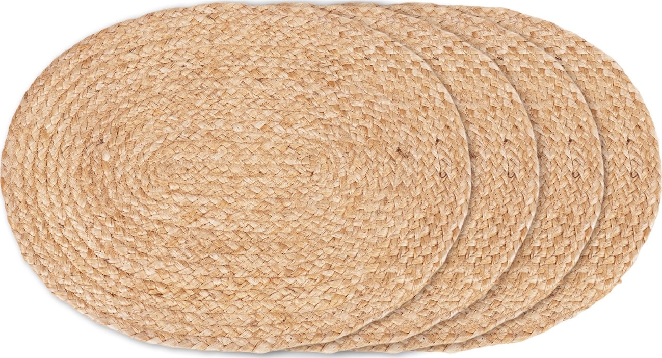 Nordic Living Set čtyř jutových prostírání Lorita