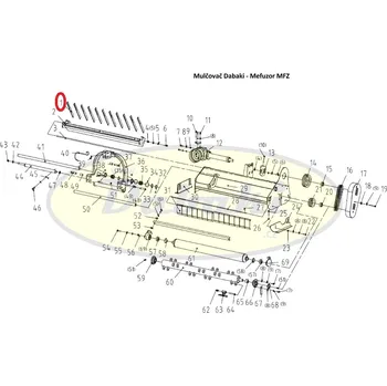 Mulčovač 1 - 01 - zadní břit mulčovače Mefuzor MFZ