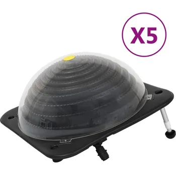 Ohřev bazénu Solární ohřívač bazénu z HDPE a hliníku 75 x 75 x 36 cm 5 ks