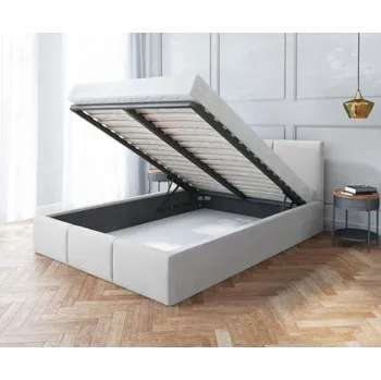 Postel Čalouněná postel Amber 160 x 200 cm bílá