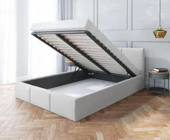 Postel Čalouněná postel Amber 160 x 200 cm bílá