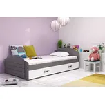Nábytek PEGAS s.r.o. Dětská postel LILI 90x200 cm se šuplíkem, bez matrace, Grafit/Bílá