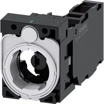 Stykač SIEMENS Držák pro 3 moduly, 1 NO + 1 NC, LED modul, zelená, AC/DC 6-24V 3SU1501-1AG40-1FA0