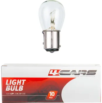 Autožárovka 4CARS S25 12V 21W Žárovka (10 kusů v balení)