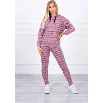 Tmavě růžová sada s potiskem UNI