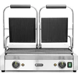 Kontaktní gril dvojitý rýhovaný povrch, HENDI, 3600W