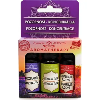 Altevita Set olejů Pozornost a Koncentrace + difuzér do auta zdarma