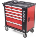 Dílenský vozík G21 Cooper 6, černo-červený