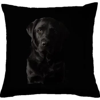 Pánské tričko Polštář bavlněný s potiskem Labrador v černém