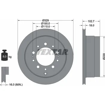 Brzdový kotouč Brzdový kotouč TEXTAR 92172803
