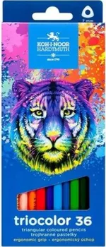 Pastelka KOH-I-NOOR Triocolor trojhranné pastelky tenké 36 ks tygr