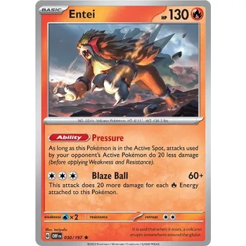 Karetní hra Entei 030/197 - Obsidian Flames Typ karty: Holo