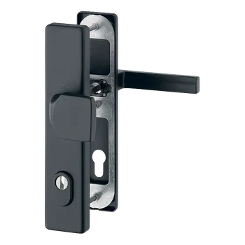 HOPPE Bezpečnostní kování Austin se zakrytím vložky Provedení: klika - koule, Povrch: F9714M černá matná, Rozteč: 90 mm