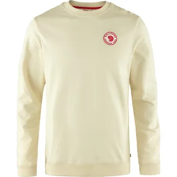 Pánská mikina svetr pánský FJÄLLRÄVEN 1960 Logo Badge Sweater M, Chalk White - XL