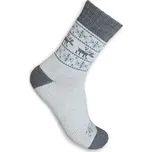 Ovčí Věci Zimní sportovní funkční ponožky Sob s ovčí vlnou merino šedá, Velikost EU 46 - 48