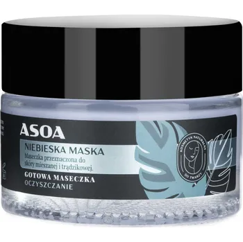 Pleťová maska Asoa pleťová maska modrý jíl, 50 ml