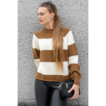 Dámský svetr Jacqueline de Yong JDY dámský svetr Kensa hnědý Velikost: L