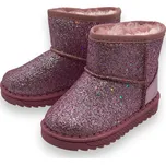 Fashion Dívčí růžové sněhule 01 Barva: Růžová, Velikost: 35